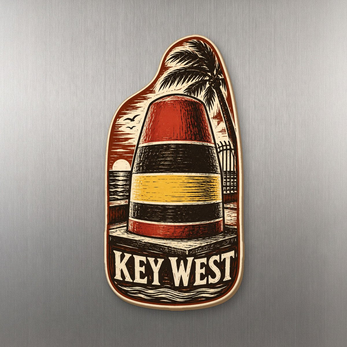 She's Choosing Key West Magnet | Woodcut | S839-M