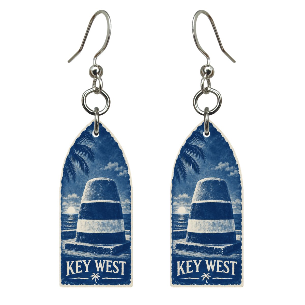 She's Choosing Key West Earrings | Cyanotype-Inspired | S840