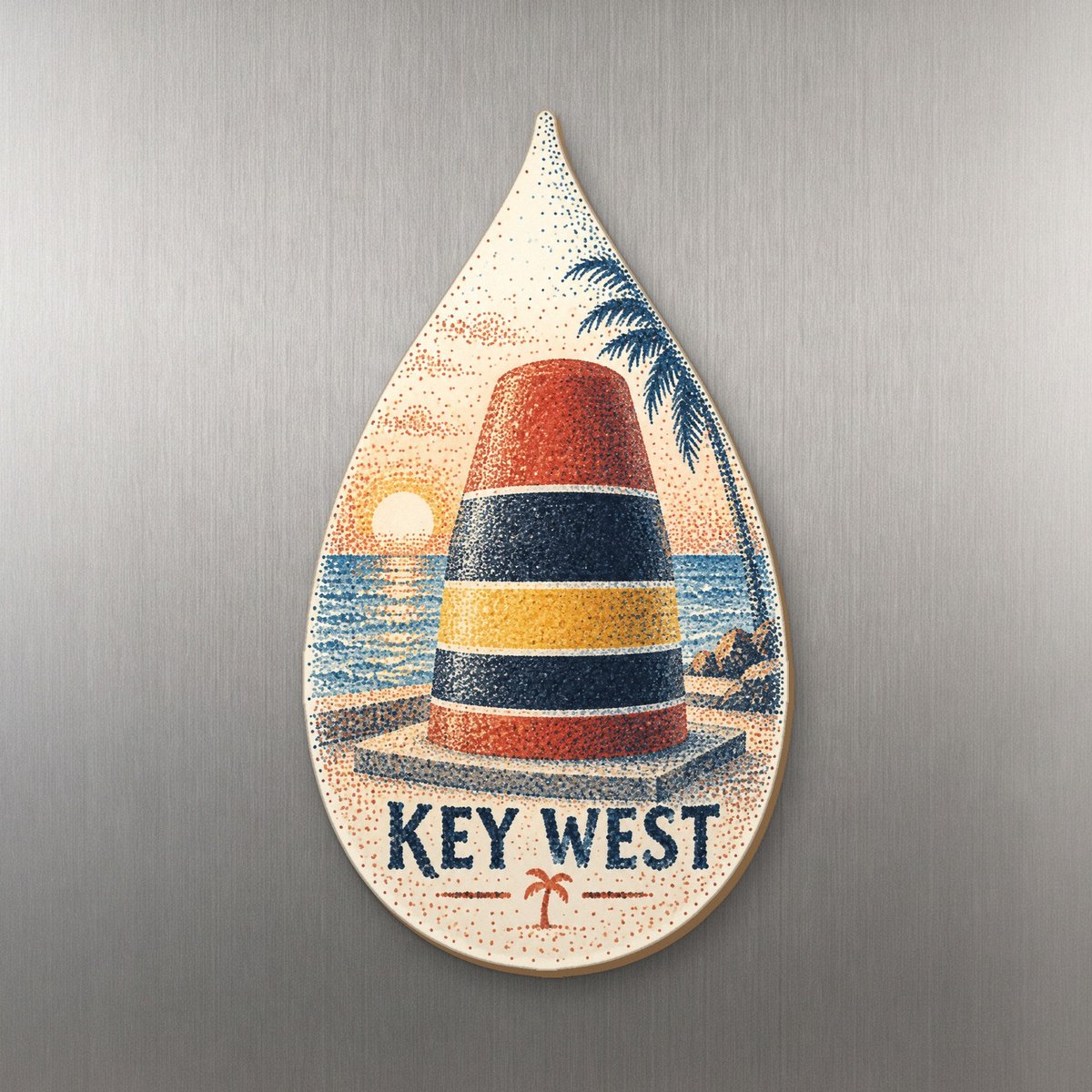She's Choosing Key West Magnet | Sparse Pointillism | S842-M