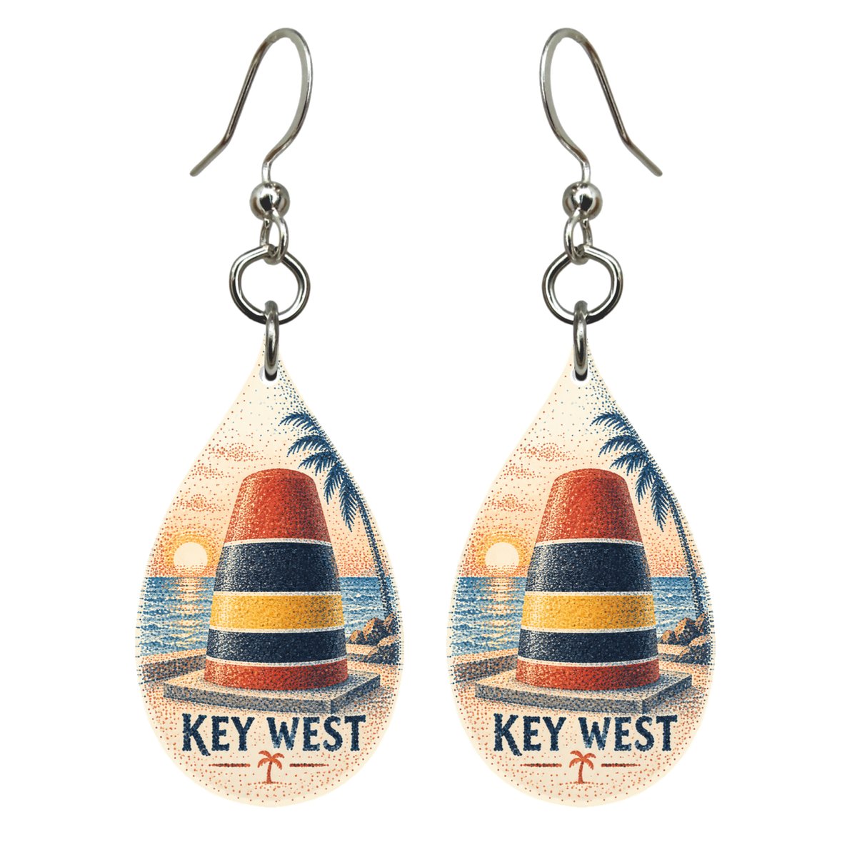 She's Choosing Key West Earrings | Sparse Pointillism | S842