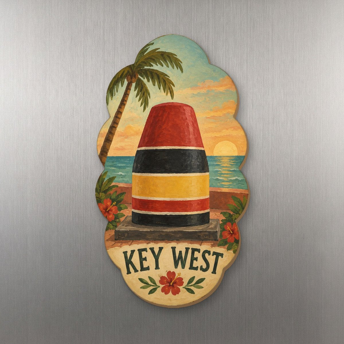 She's Choosing Key West Magnet | Naive Folk Painting | S847-M