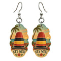 She's Choosing Key West Earrings | Naive Folk Painting | S847