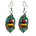 She's Choosing Key West Earrings | Cloisonné-Inspired Graphic | S849