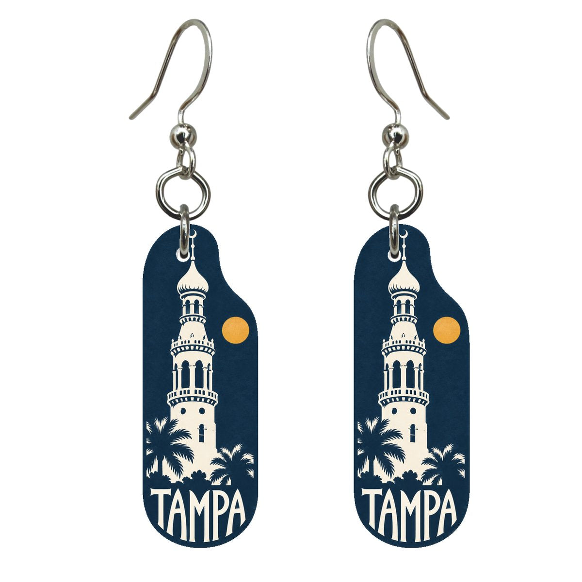 She's Choosing Tampa Earrings | Negative-Space Silhouette | S852