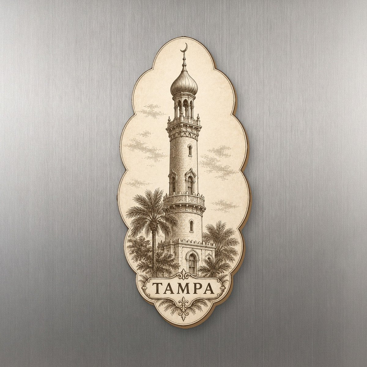She's Choosing Tampa Magnet | Etching-Inspired Linework | S859-M