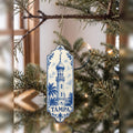 She's Choosing Tampa Ornament | Blue-And-White Ceramic Illustration | S866-O