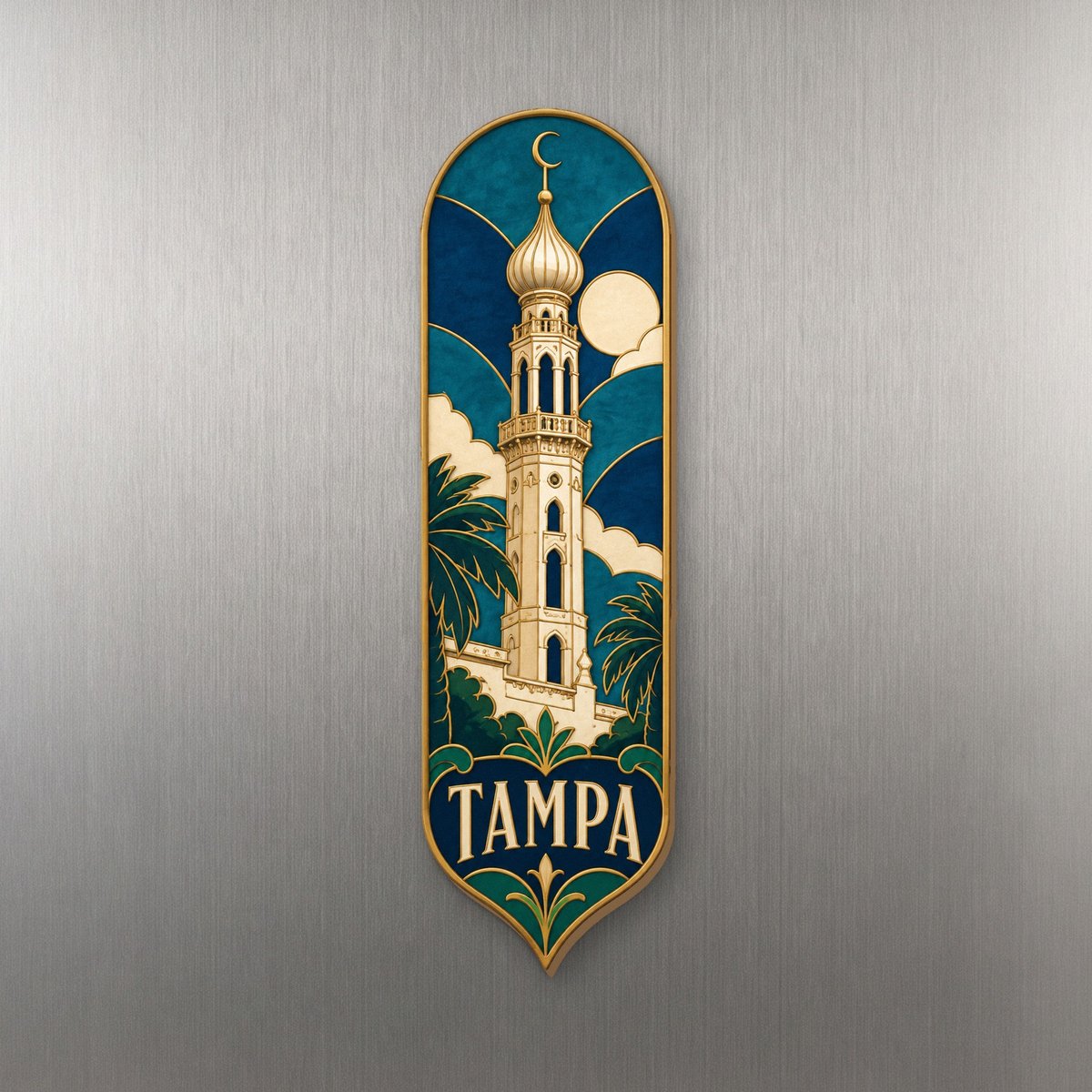 She's Choosing Tampa Magnet | Cloisonné-Inspired Graphic | S867-M