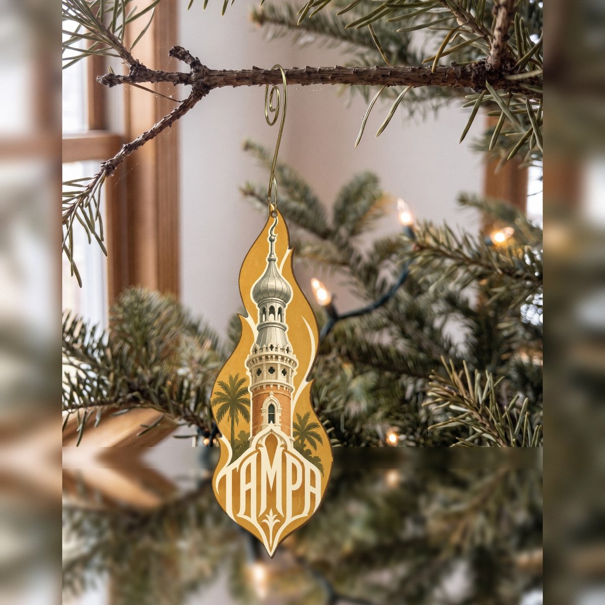 She's Choosing Tampa Ornament | Typographic Illustration | S868-O