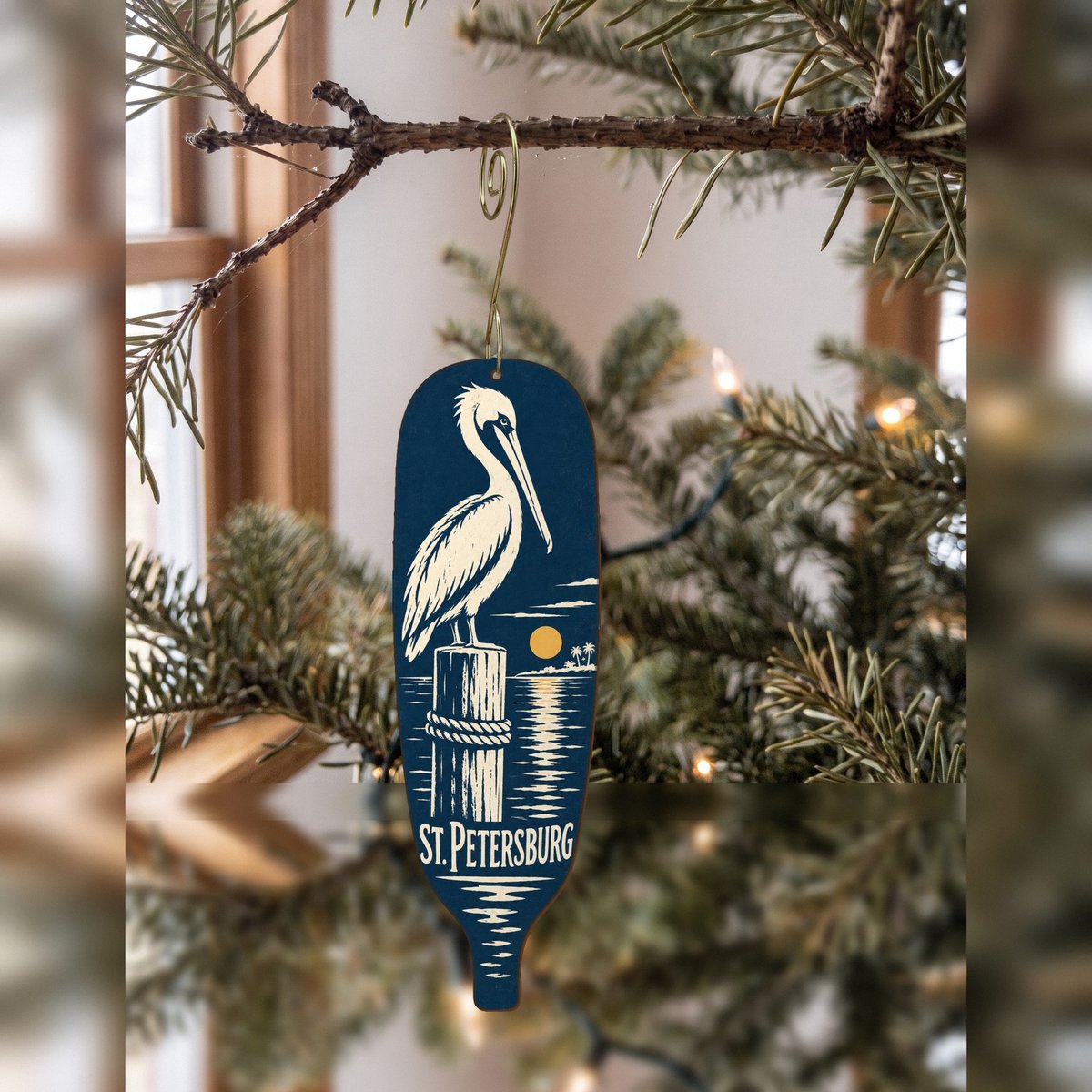 She's Choosing St. Petersburg Ornament | Negative-Space Silhouette | S870-O
