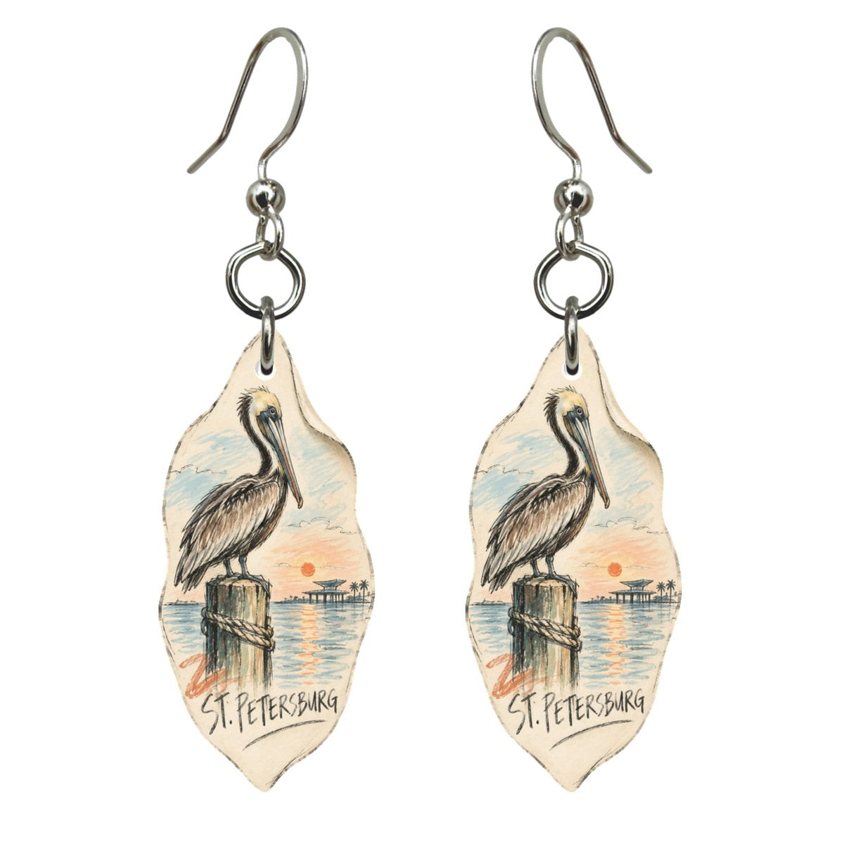 She's Choosing St. Petersburg Earrings | Loose Contour Sketch | S872