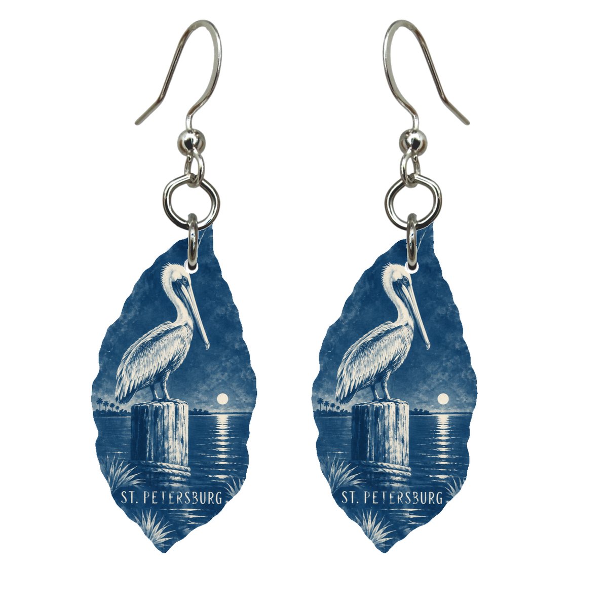 She's Choosing St. Petersburg Earrings | Cyanotype-Inspired | S876