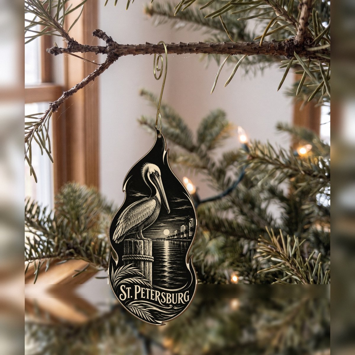 She's Choosing St. Petersburg Ornament | Scratchboard | S879-O