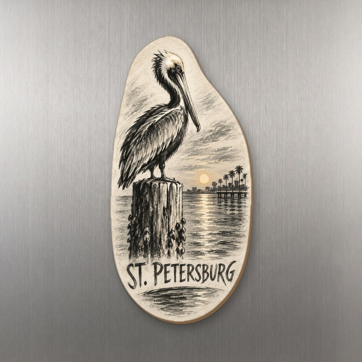 She's Choosing St. Petersburg Magnet | Charcoal Gesture | S880-M