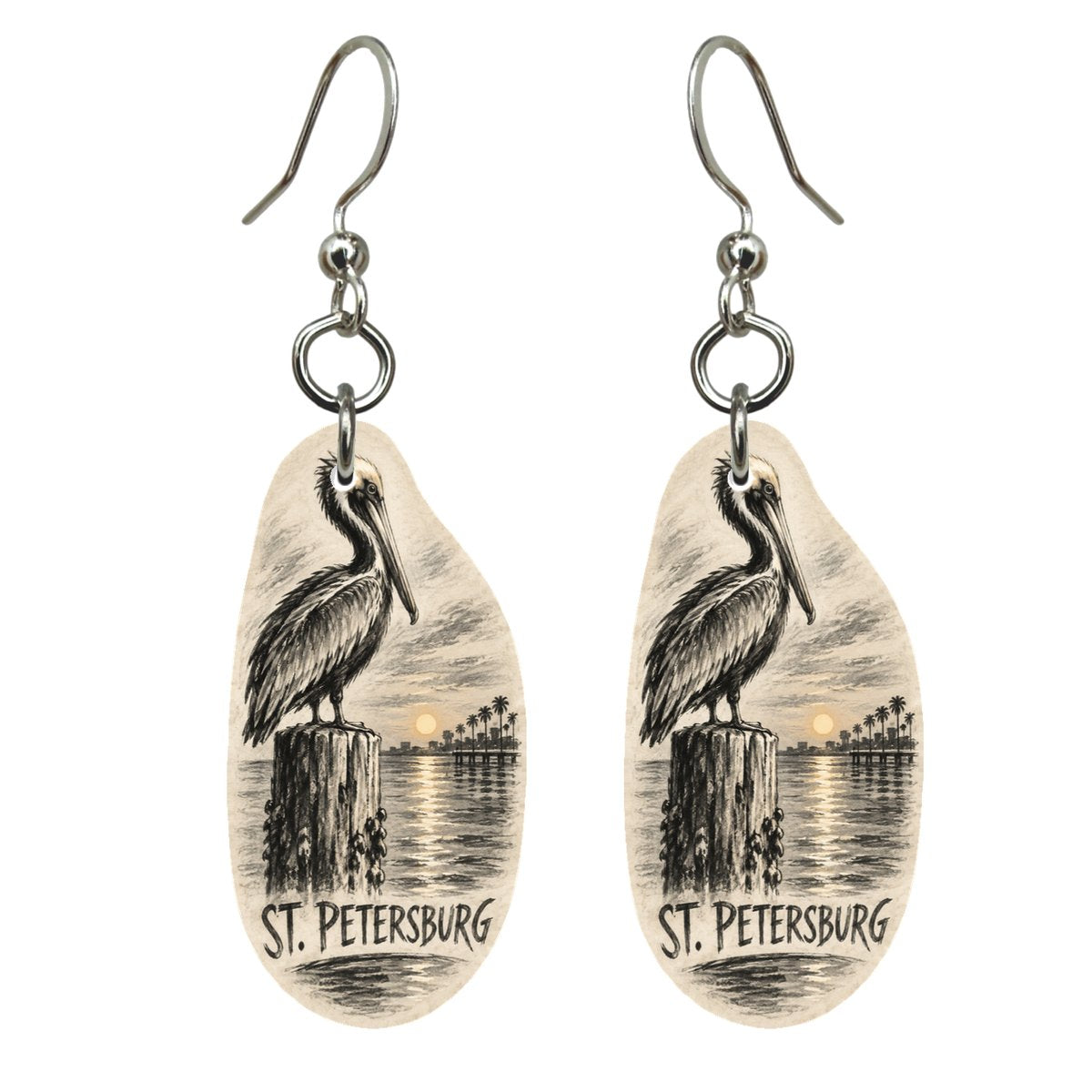 She's Choosing St. Petersburg Earrings | Charcoal Gesture | S880
