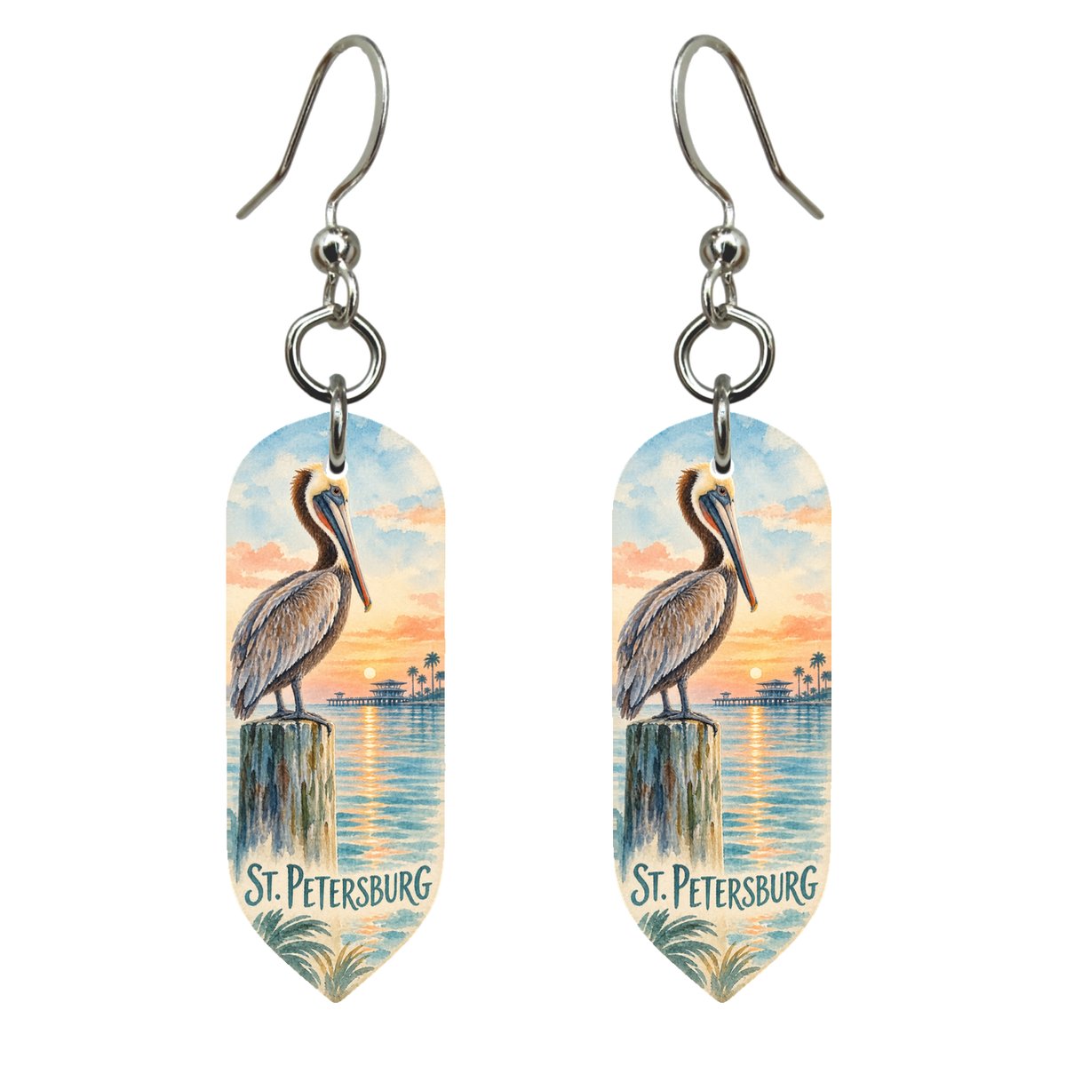 She's Choosing St. Petersburg Earrings | Restrained Watercolor | S881