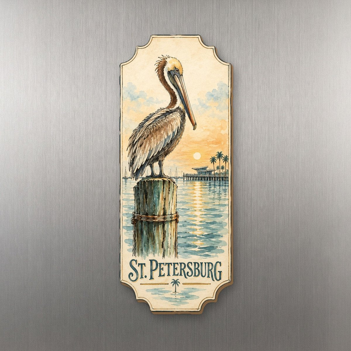 She's Choosing St. Petersburg Magnet | Pen and Watercolor Wash | S882-M