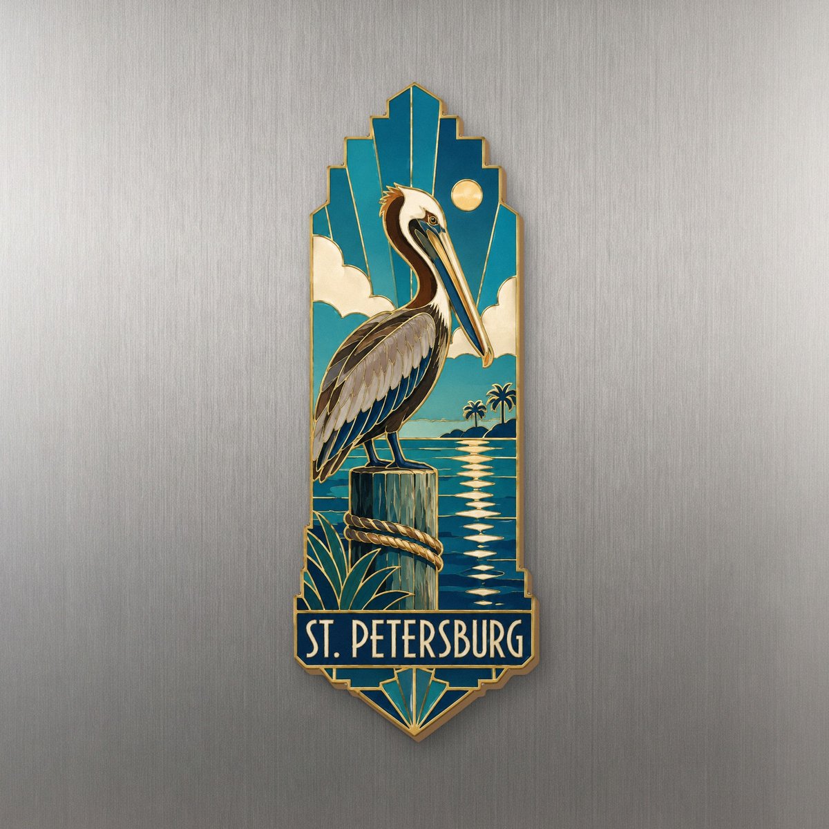She's Choosing St. Petersburg Magnet | Cloisonné-Inspired Graphic | S885-M