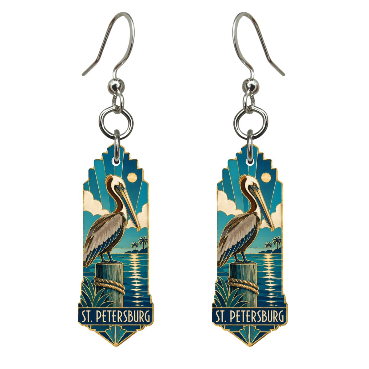 She's Choosing St. Petersburg Earrings | Cloisonné-Inspired Graphic | S885