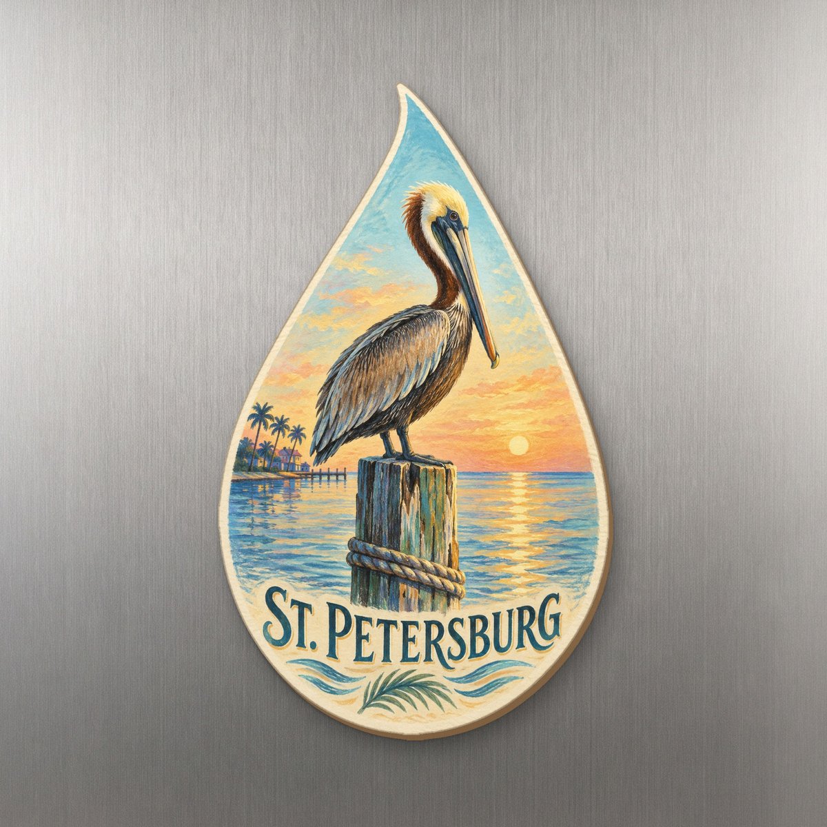 She's Choosing St. Petersburg Magnet | Colored Pencil over Gouache | S887-M