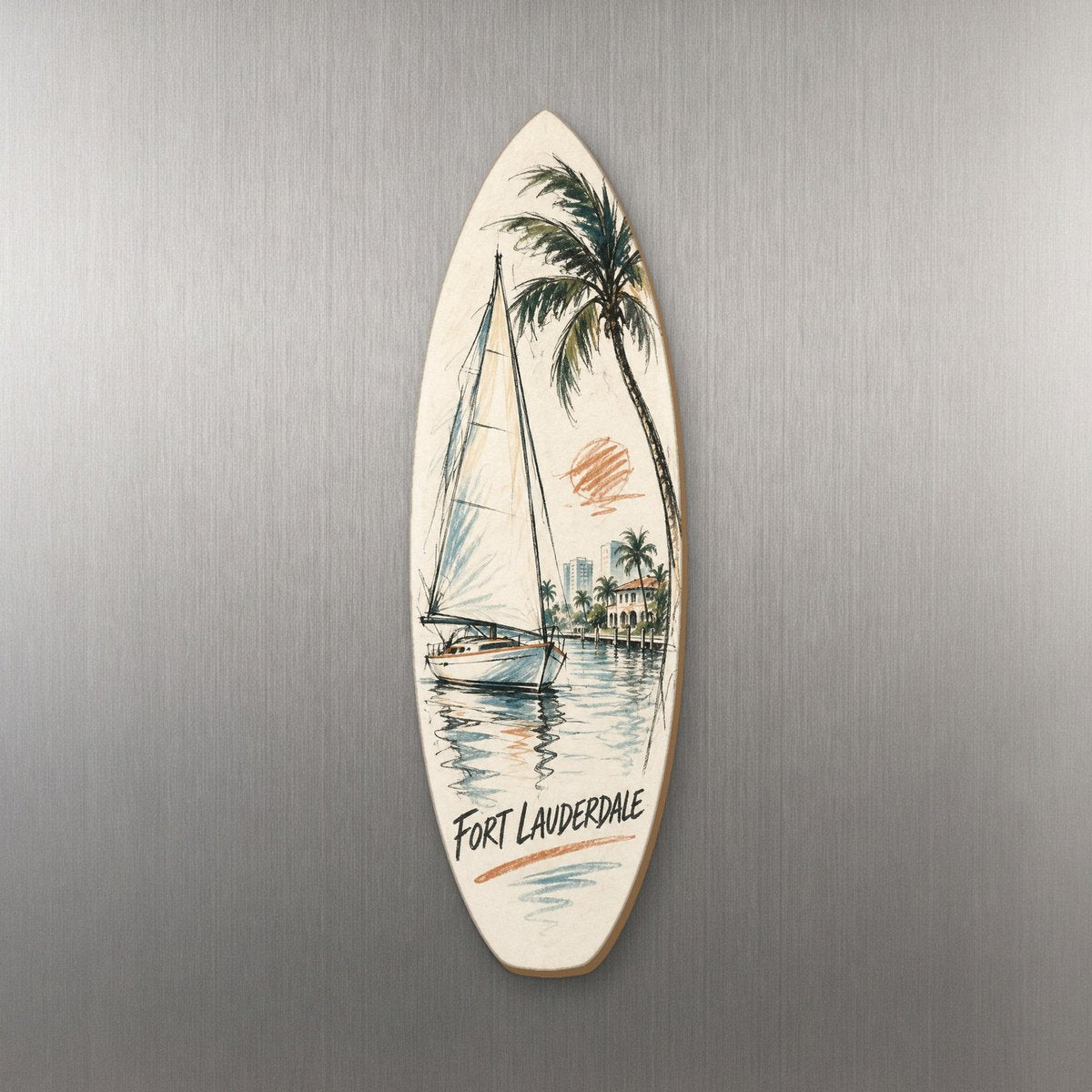 She's Choosing Fort Lauderdale Magnet | Loose Contour Sketch | S890-M