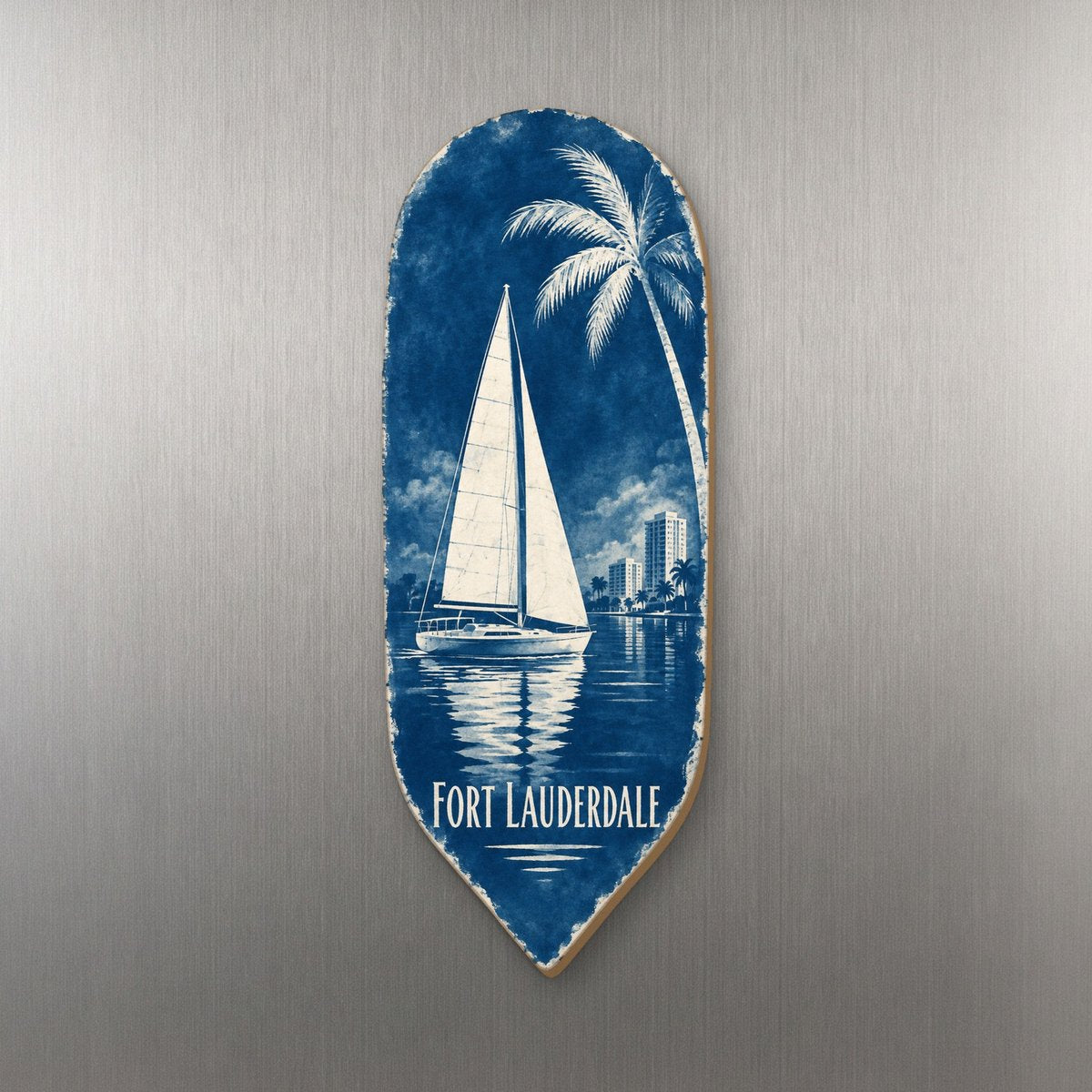 She's Choosing Fort Lauderdale Magnet | Cyanotype-Inspired | S894-M