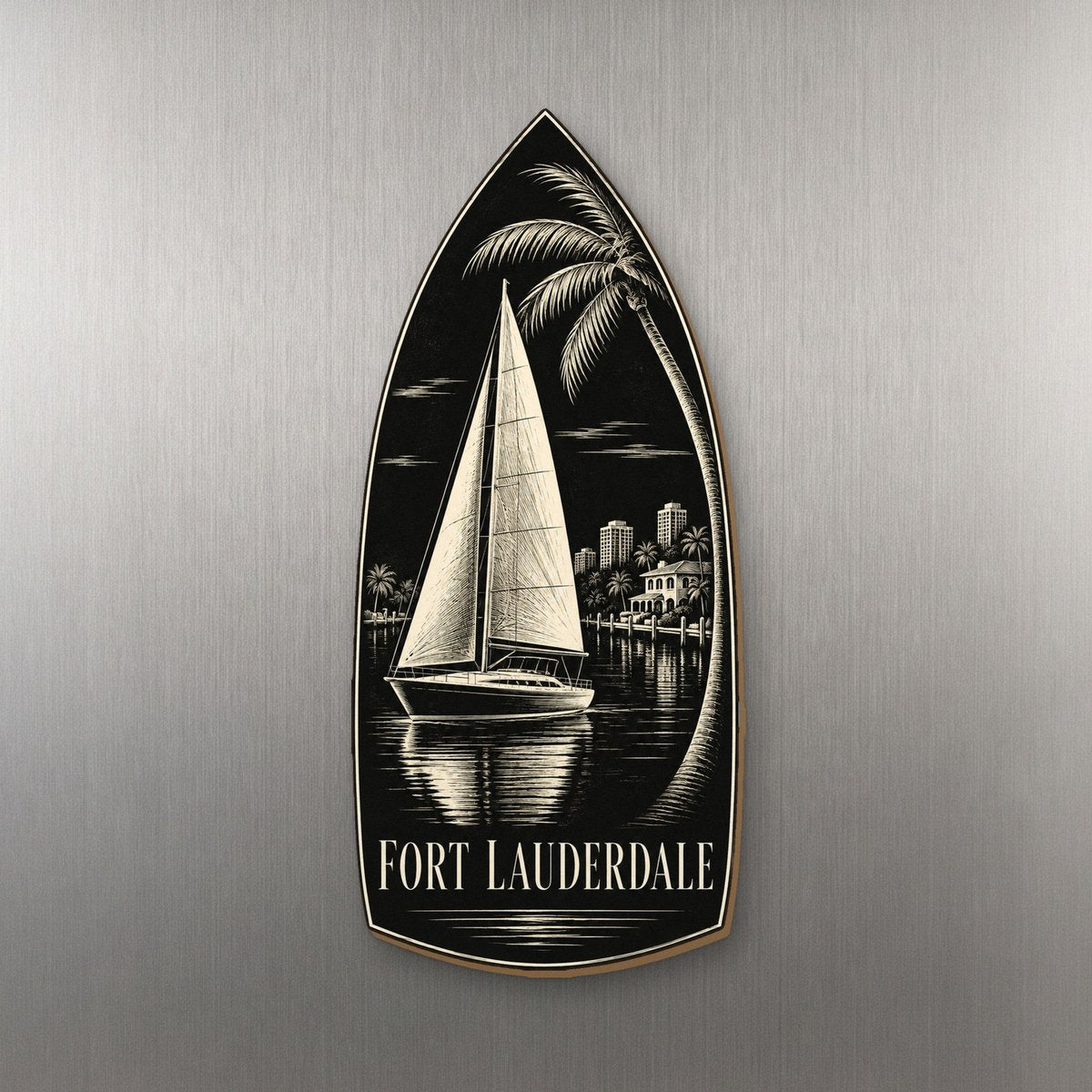 She's Choosing Fort Lauderdale Magnet | Scratchboard | S897-M