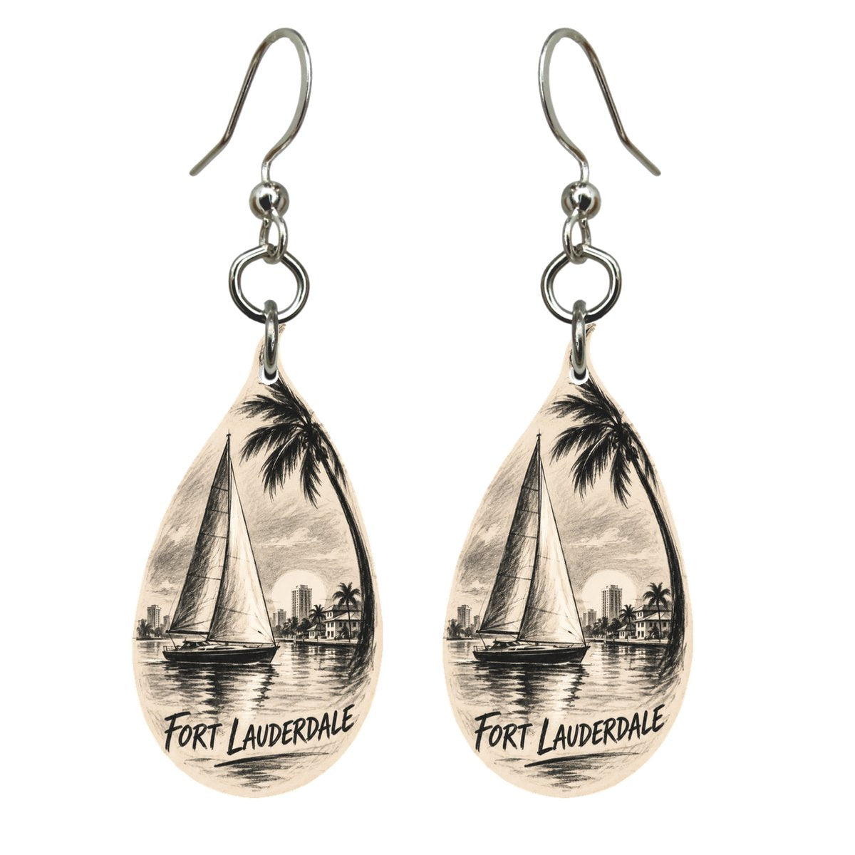 She's Choosing Fort Lauderdale Earrings | Charcoal Gesture | S898