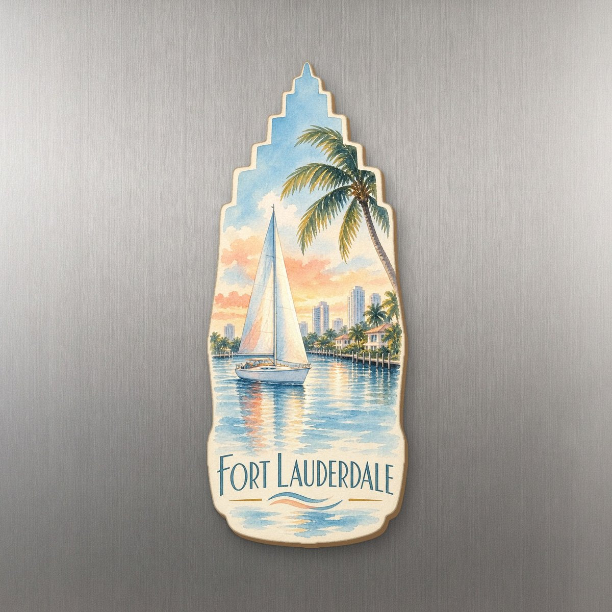 She's Choosing Fort Lauderdale Magnet | Restrained Watercolor | S899-M
