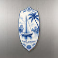She's Choosing Fort Lauderdale Magnet | Blue-And-White Ceramic Illustration | S902-M