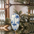 She's Choosing Fort Lauderdale Ornament | Blue-And-White Ceramic Illustration | S902-O