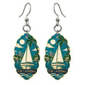 She's Choosing Fort Lauderdale Earrings | Cloisonné-Inspired Graphic | S903