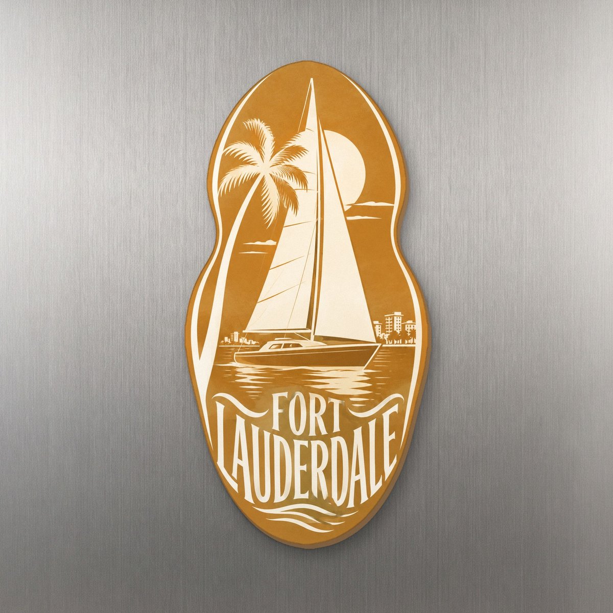 She's Choosing Fort Lauderdale Magnet | Typographic Illustration | S904-M