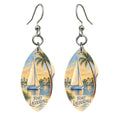 She's Choosing Fort Lauderdale Earrings | Colored Pencil over Gouache | S905