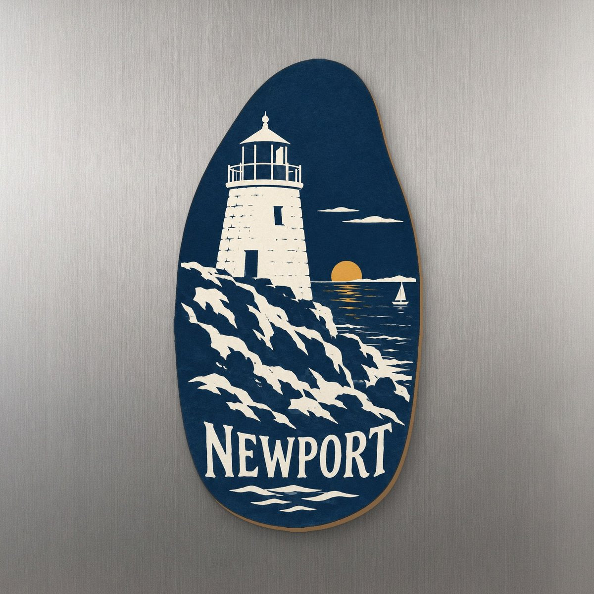 She's Choosing Newport, Rhode Island Magnet | Negative-Space Silhouette | S906-M