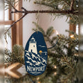 She's Choosing Newport, Rhode Island Ornament | Negative-Space Silhouette | S906-O