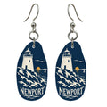 She's Choosing Newport, Rhode Island Earrings | Negative-Space Silhouette | S906