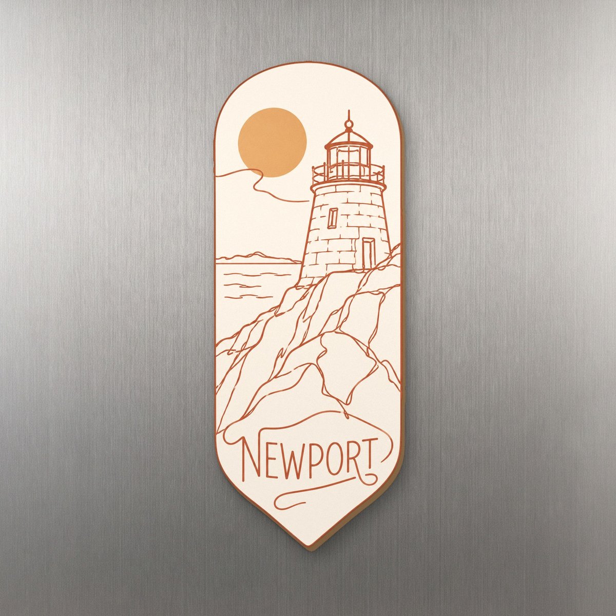 She's Choosing Newport, Rhode Island Magnet | Continuous-Line Drawing | S907-M