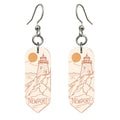 She's Choosing Newport, Rhode Island Earrings | Continuous-Line Drawing | S907