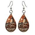 She's Choosing Newport, Rhode Island Earrings | Woodcut | S911
