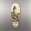 She's Choosing Newport, Rhode Island Magnet | Etching-Inspired Linework | S913-M