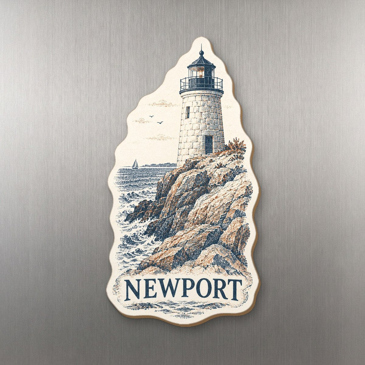 She's Choosing Newport, Rhode Island Magnet | Sparse Pointillism | S914-M