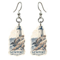 She's Choosing Newport, Rhode Island Earrings | Sparse Pointillism | S914