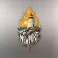 She's Choosing Newport, Rhode Island Magnet | Typographic Illustration | S922-M