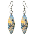 She's Choosing Newport, Rhode Island Earrings | Colored Pencil over Gouache | S924