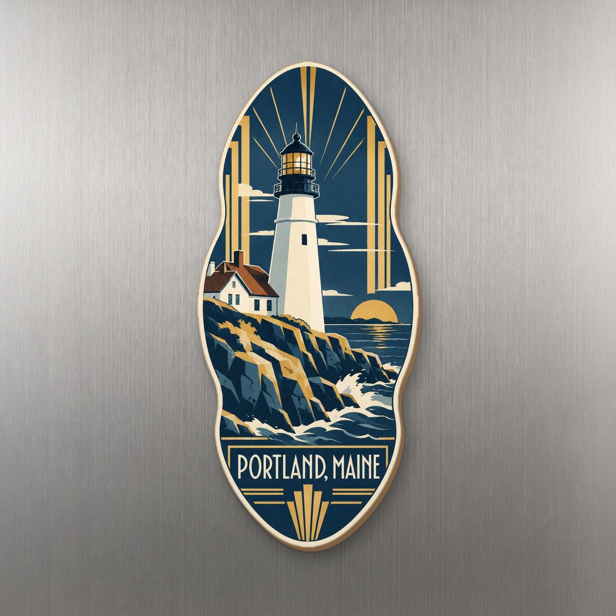 She's Choosing Portland, Maine Magnet | Art Deco | S929-M
