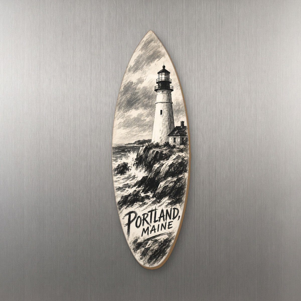 She's Choosing Portland, Maine Magnet | Charcoal Gesture | S935-M