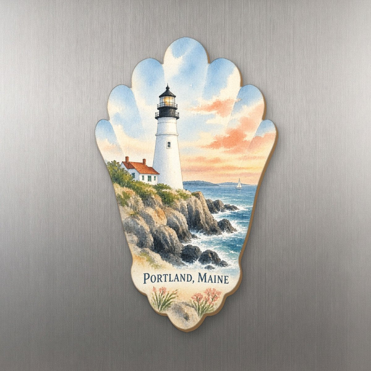 She's Choosing Portland, Maine Magnet | Restrained Watercolor | S936-M