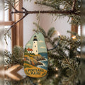 She's Choosing Portland, Maine Ornament | Naive Folk Painting | S938-O