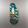 She's Choosing Portland, Maine Magnet | Cloisonné-Inspired Graphic | S940-M