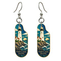 She's Choosing Portland, Maine Earrings | Cloisonné-Inspired Graphic | S940